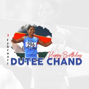 Dutee Chand - Birthday graphic