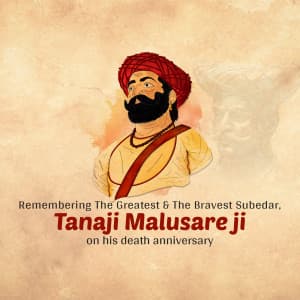 Tanaji Malusare Death Anniversary creative image