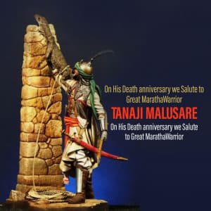 Tanaji Malusare Death Anniversary whatsapp status poster