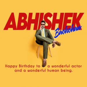 Abhishek Bachchan Birthday marketing flyer