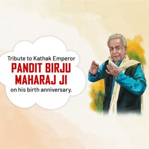 Birju Maharaj Jayanti marketing poster