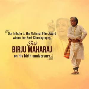 Birju Maharaj Jayanti graphic