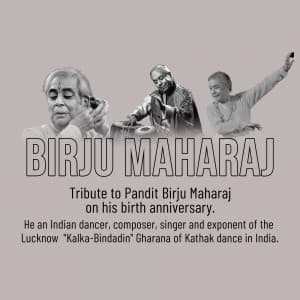 Birju Maharaj Jayanti creative image