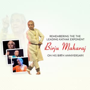 Birju Maharaj Jayanti greeting image