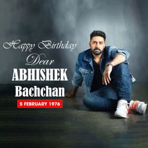 Abhishek Bachchan Birthday whatsapp status poster