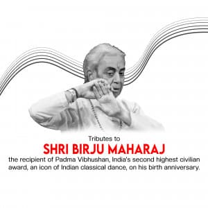 Birju Maharaj Jayanti Facebook Poster