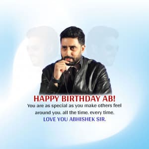 Abhishek Bachchan Birthday Facebook Poster