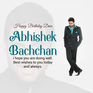 Abhishek Bachchan Birthday illustration