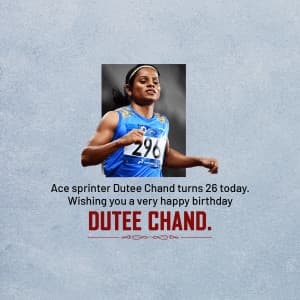 Dutee Chand - Birthday poster Maker