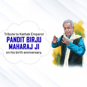 Birju Maharaj Jayanti poster Maker