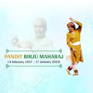 Birju Maharaj Jayanti event advertisement