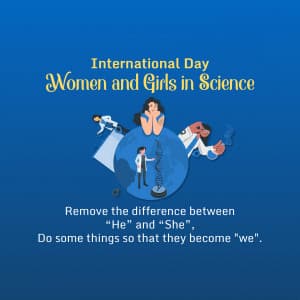International Day Women and Girls in Science advertisement banner