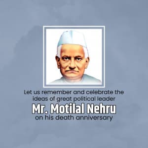 Motilal Nehru Punyatithi greeting image