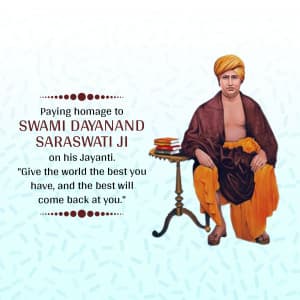 Dayanand Saraswati Janm Jayanti ad post