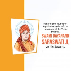 Dayanand Saraswati Janm Jayanti greeting image