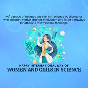 International Day Women and Girls in Science marketing poster