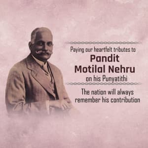 Motilal Nehru Punyatithi ad post