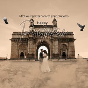 Happy Propose Day Facebook Poster