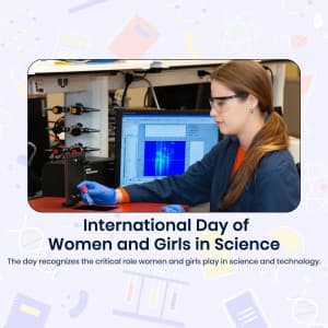 International Day Women and Girls in Science marketing flyer