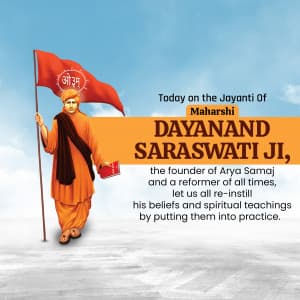 Dayanand Saraswati Janm Jayanti creative image