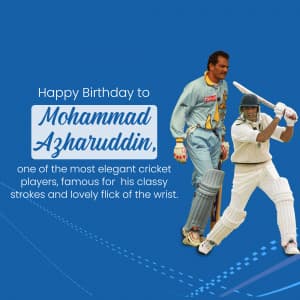 Mohammad Azharuddin Birthday ad post