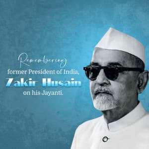 Zakir Husain Janmjayanti greeting image