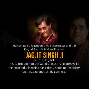 Jagjit Singh Janmjayanti Facebook Poster