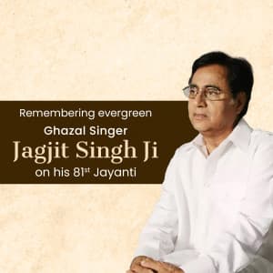 Jagjit Singh Janmjayanti poster Maker