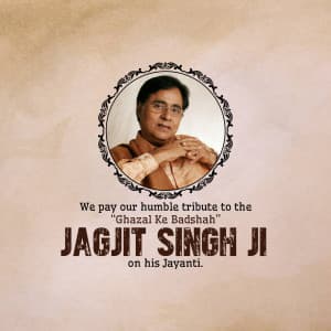 Jagjit Singh Janmjayanti event advertisement