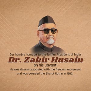 Zakir Husain Janmjayanti marketing poster