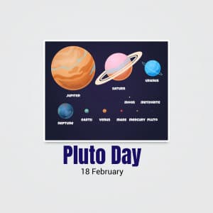Pluto Day advertisement banner