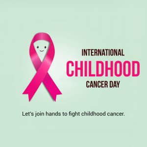International Childhood Cancer Day marketing poster