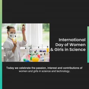 International Day Women and Girls in Science creative image