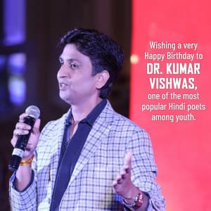 Kumar Vishwas Birthday greeting image