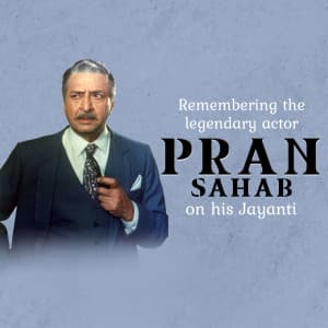 Pran Birth Anniversary graphic