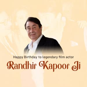 Randhir Kapoor Birthday marketing poster