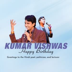 Kumar Vishwas Birthday graphic