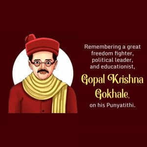 Gopal Krishna Gokhale Punyatithi advertisement banner