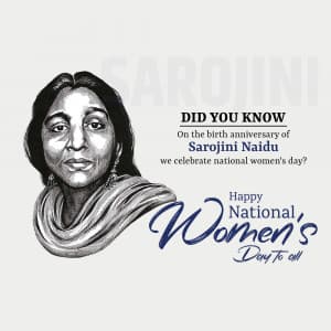 Sarojini Naidu Birth Anniversary graphic