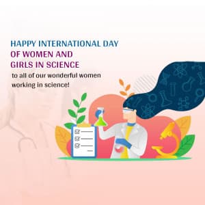 International Day Women and Girls in Science Facebook Poster