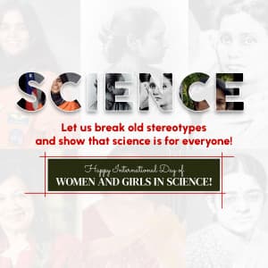 International Day Women and Girls in Science Instagram Post