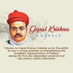 Gopal Krishna Gokhale Punyatithi ad post