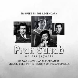 Pran Birth Anniversary poster Maker