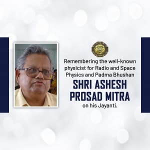 Ashesh Prosad Mitra Jayanti marketing poster