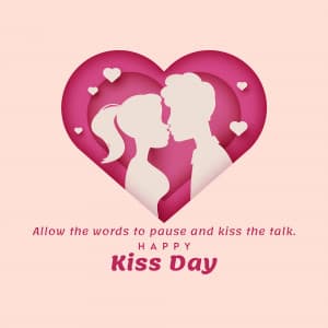 Kissing Day (Valentine Week) marketing flyer