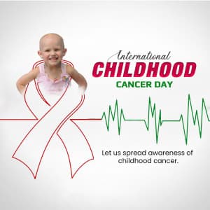 International Childhood Cancer Day whatsapp status poster