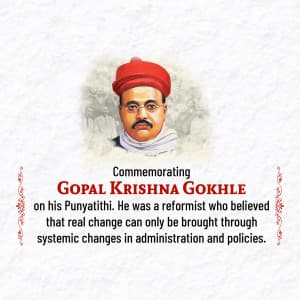 Gopal Krishna Gokhale Punyatithi graphic