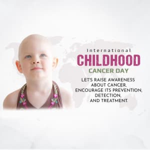International Childhood Cancer Day Facebook Poster