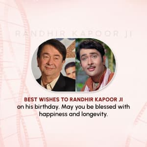 Randhir Kapoor Birthday whatsapp status poster