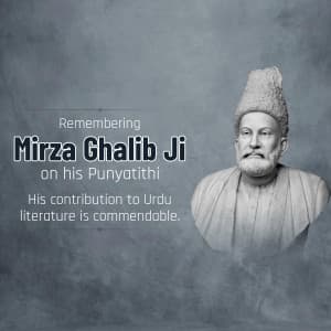 Mirza Ghalib Punyatithi poster Maker